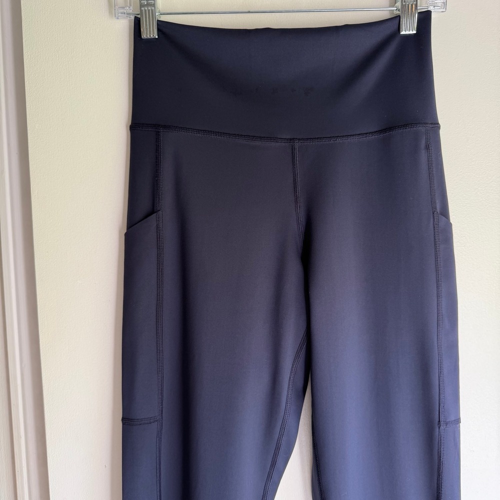 Tommy John Womens Navy Blue High Rise Pocket Leggings Size Medium Activewear - Picture 2 of 7